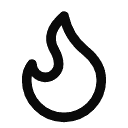 Flame icon: fire without a lighter